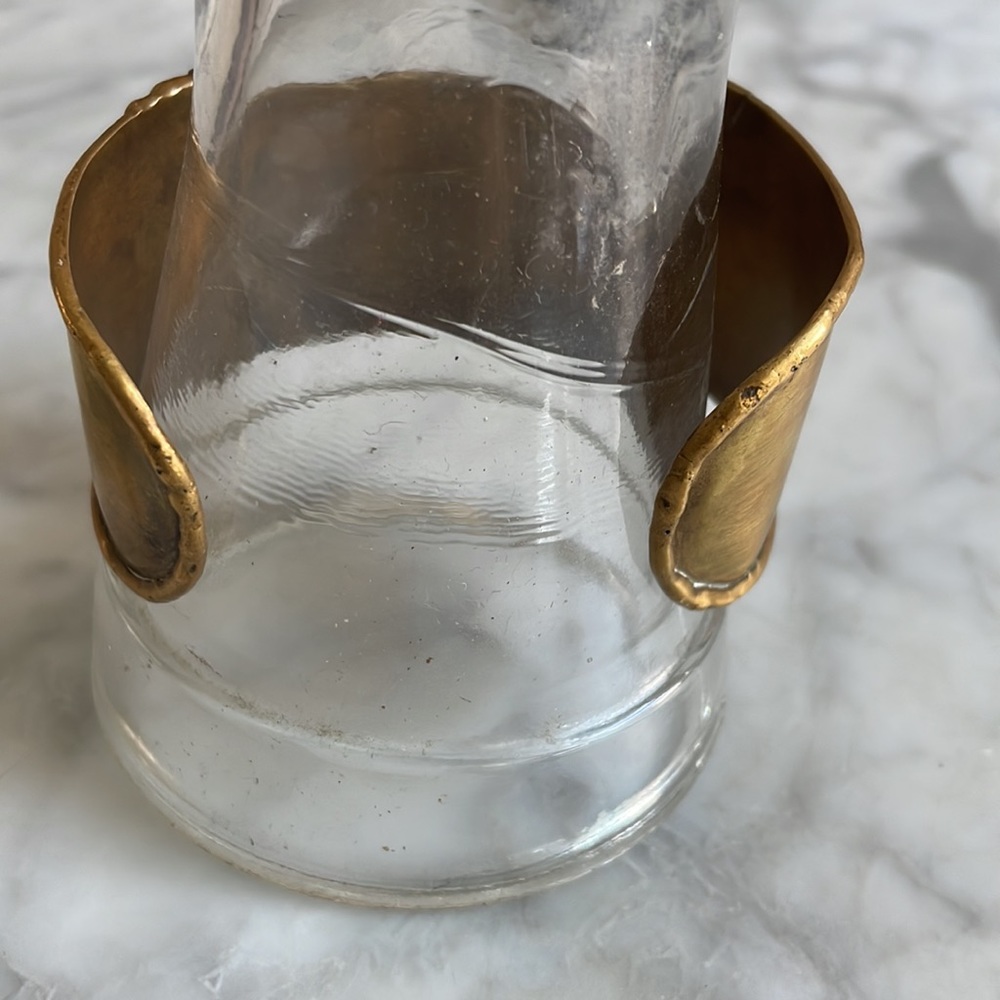 Vintage brass copper cuff bracelet - Picture 3 of 7